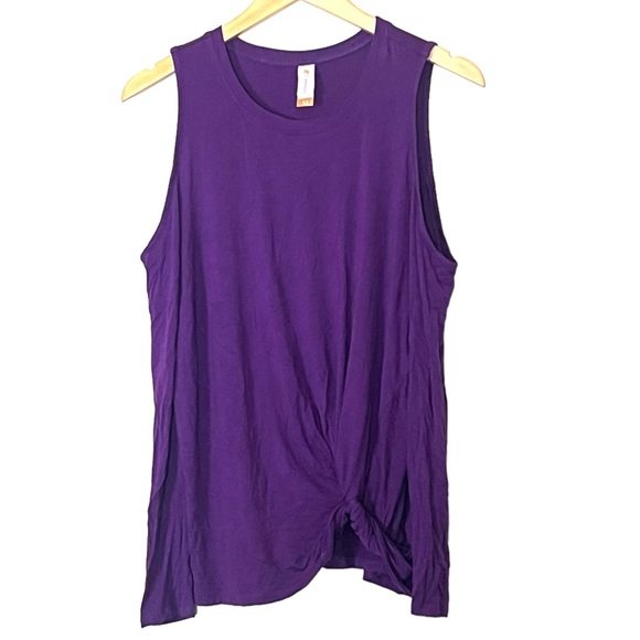 Eanklosco | Purple knotted hem crewneck tank top size medium - Picture 1 of 11